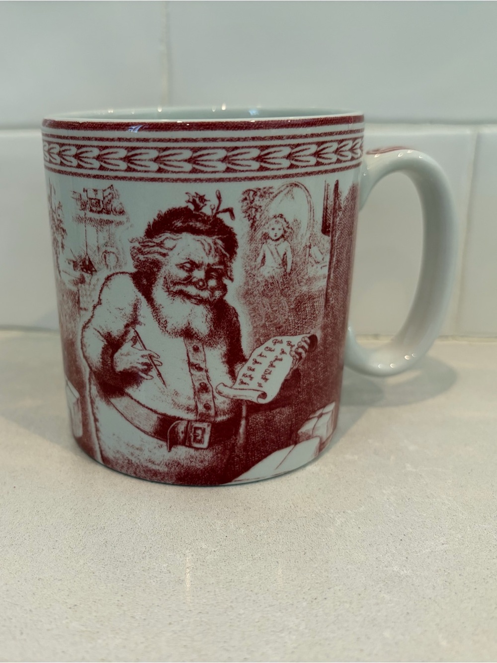 Spode St. Nick Williams Sonoma Holiday Christmas Mug 3 1/2”